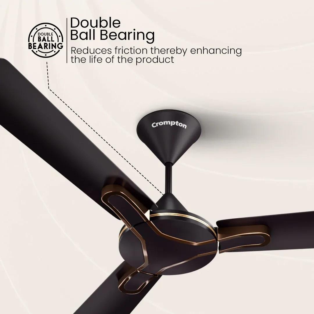 Crompton High Speed Gianna | Star Rated Ceiling Fan - Roast Brown 3