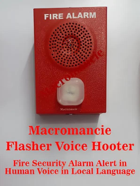 Macromancie Flasher Voice Hooter for Conventional / Addressable / Wireless Fire Alarm System with Voice Alert Sounder
