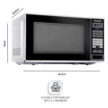 Panasonic 20L Grill Microwave Oven (NN-GT221WFDG, White, Power Grill, Auto Defrost, 38 Auto Cook Menus) by Panasonic : Colours available: Black, White 2 2