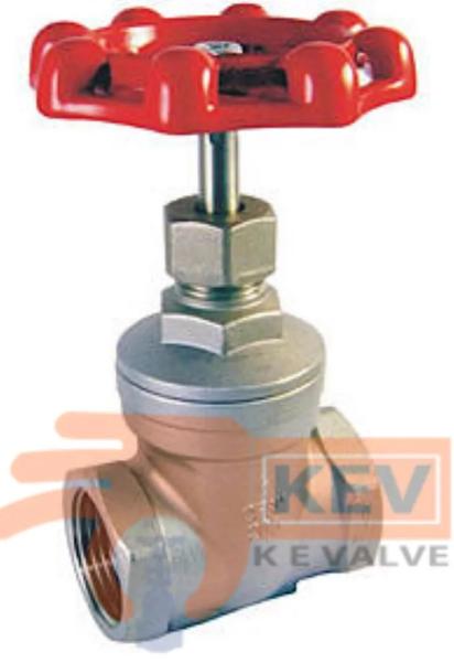 Ke Screwed End Gate Valve 2029 by KE Valve : Colours available: Silver