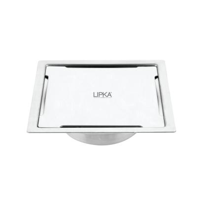 Lipka Yellow Exclusive Square Flat Cut Floor Drain (6 x 6 Inches) with Cockroach Trap