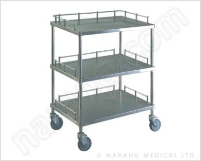 Narang Medical HF2105 : Instrument Trolley S.S. by Narang Medical Limited : Colours available: Silver