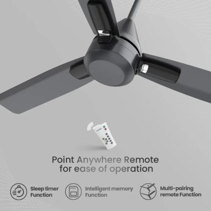 Crompton Energion Cromair Plus BLDC Ceiling Fan - Titanium Effect by Crompton : Colours available: BlackChrome 11 3
