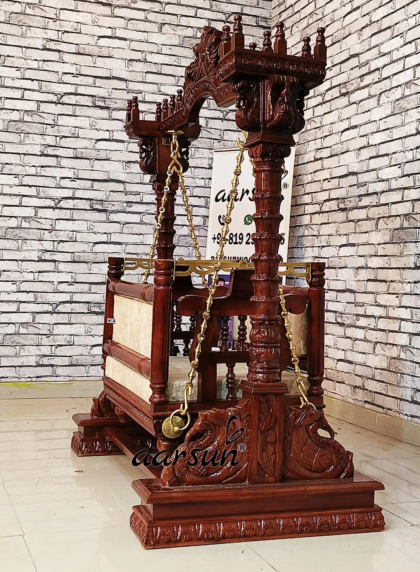 Aarsun 2-in-1 Swing, Wooden Cradle for Janmashtami with video 2