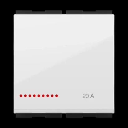 GM Modular Smart Switch 20AMP 1 Way Switch with Indicator (LED) AA 2 008 - Glossy White by GM Modular : Colours available: White