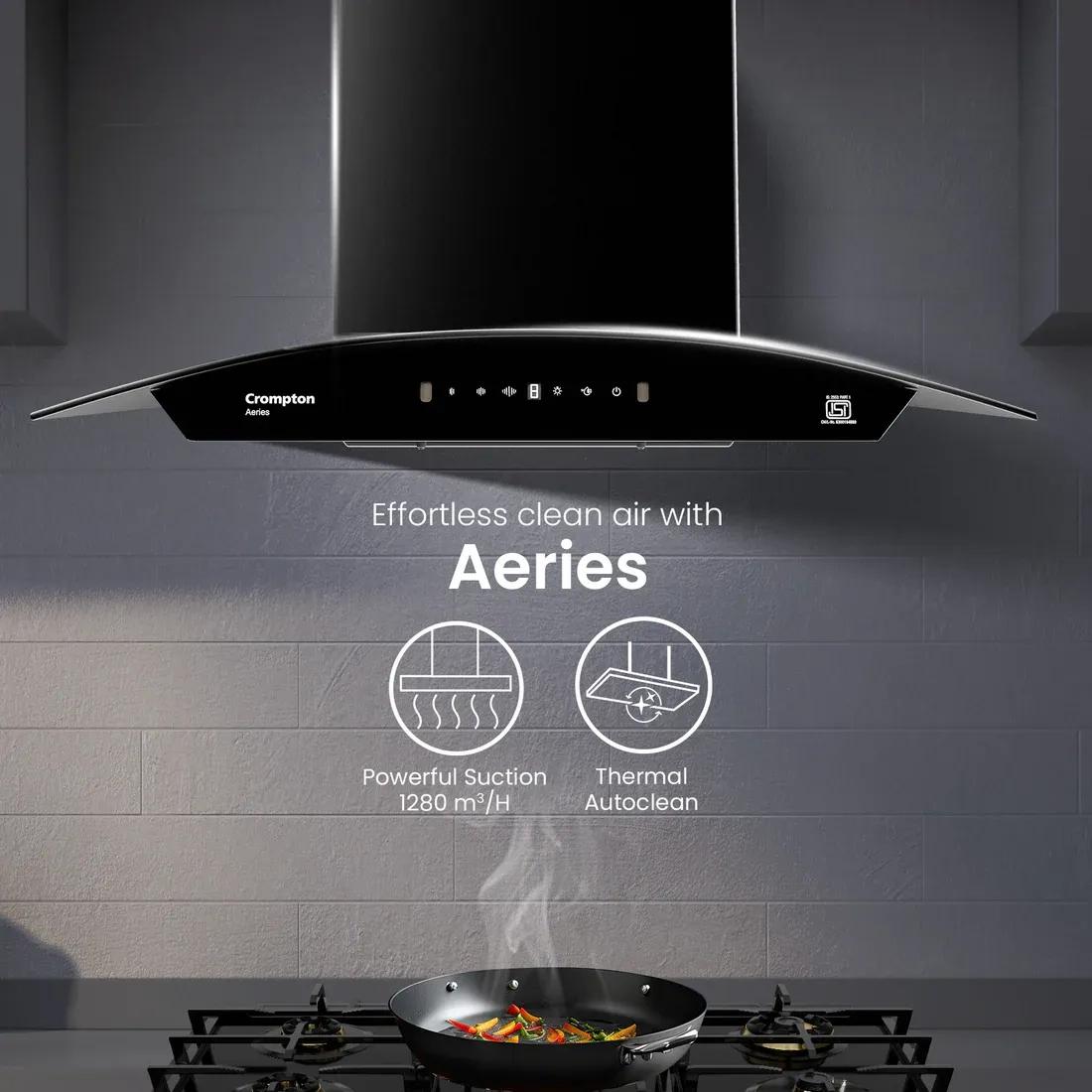 Crompton Aeries Curv Filterless Ind Chimney 60cm 1