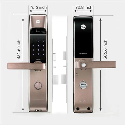 YDM 4115 -A Series Smart Lock with Fingerprint - Bluetooth Module and Wifi Connect Bridge by Yale : Colours available: Brown 6 7