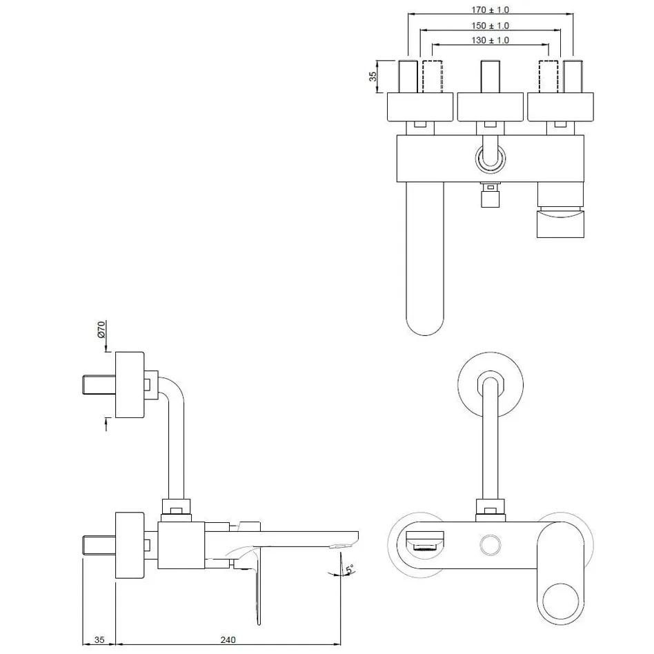 Jaquar Single Lever Wall Mixer - Auric Gold - ORP-GLD-10117PM 1