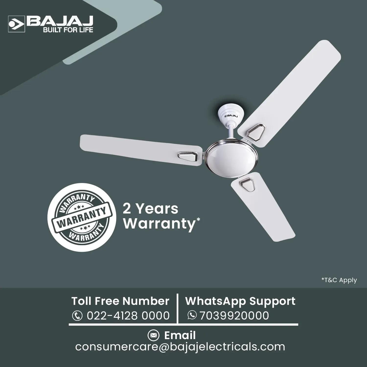 Bajaj Crest Deco Turbo 1200 mm Ceiling Fan - White 3
