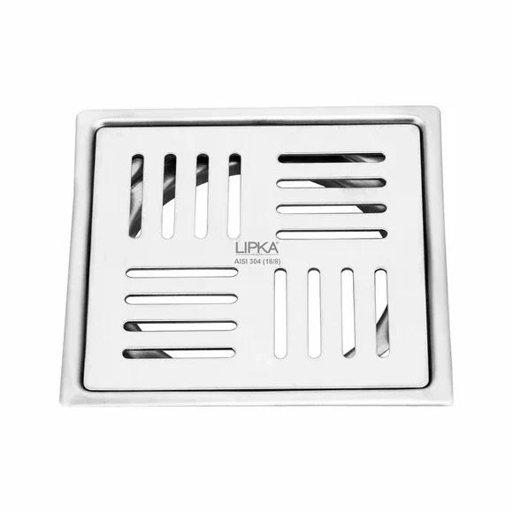 Lipka Pink Exclusive Square Flat Cut Floor Drain (6 x 6 Inches)
