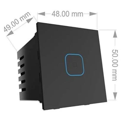 Homemate Wi-Fi Smart 1 Gang 24 Amp Touch switch by Homemate : Colours available: Black 6 3