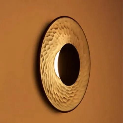 The Living Influence Disc Wall Light in Black Wall Sconce