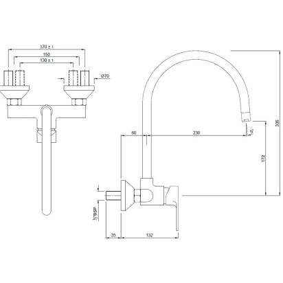 Jaquar Single Lever Sink Mixer Graphite - VGP-GRF-81165 by Jaquar : Colours available: Graphite 1 1