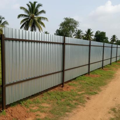 Justfence Galvalume Sheet Fence by Justfence : Colours available: Silver 2 2