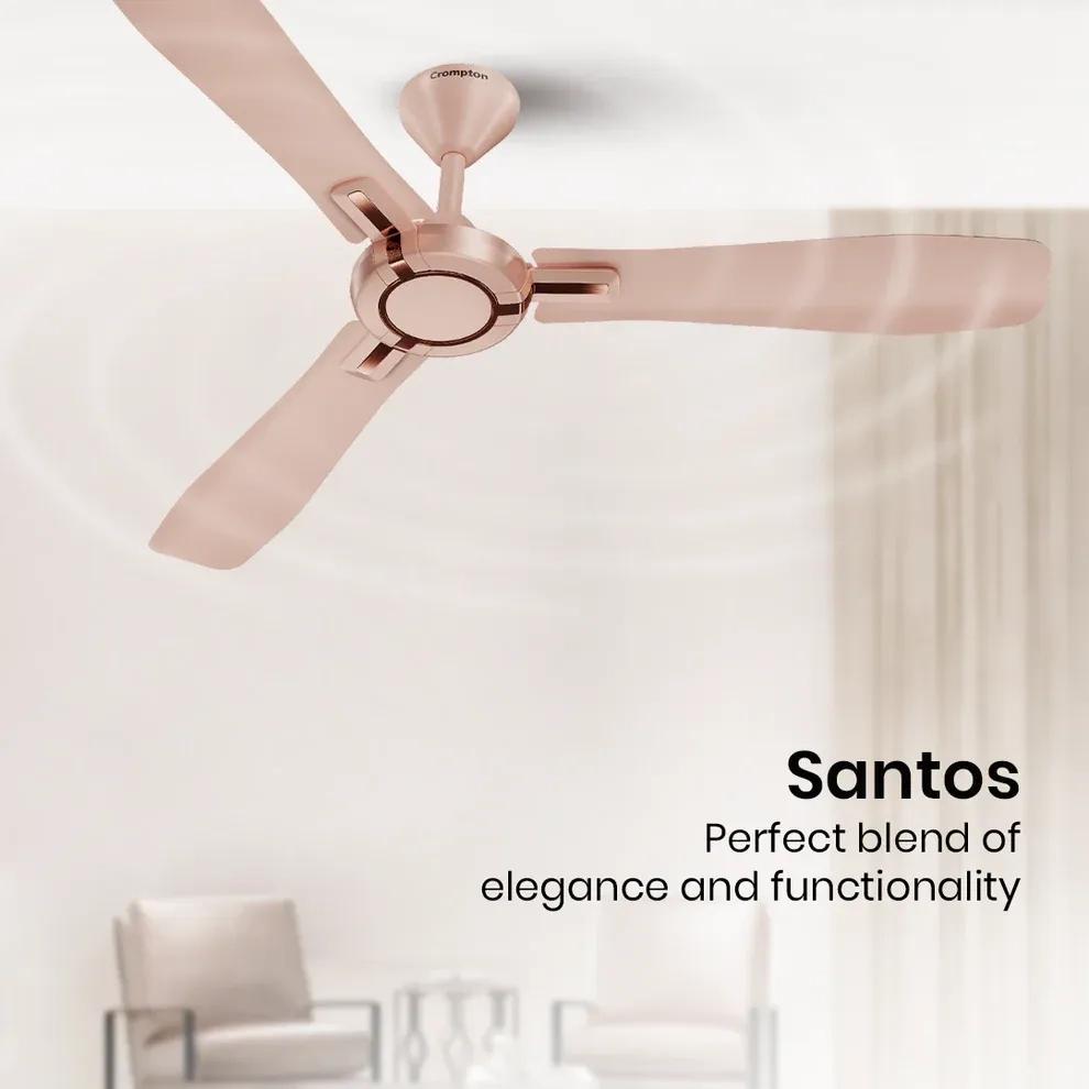 Crompton Highspeed Santos Ceiling Fan - Rose Gold