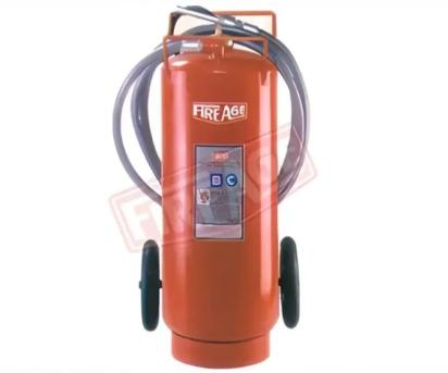 Dry Chemical Powder Fire extinguisher Trolley Mounted by Fireage : Colours available: Red