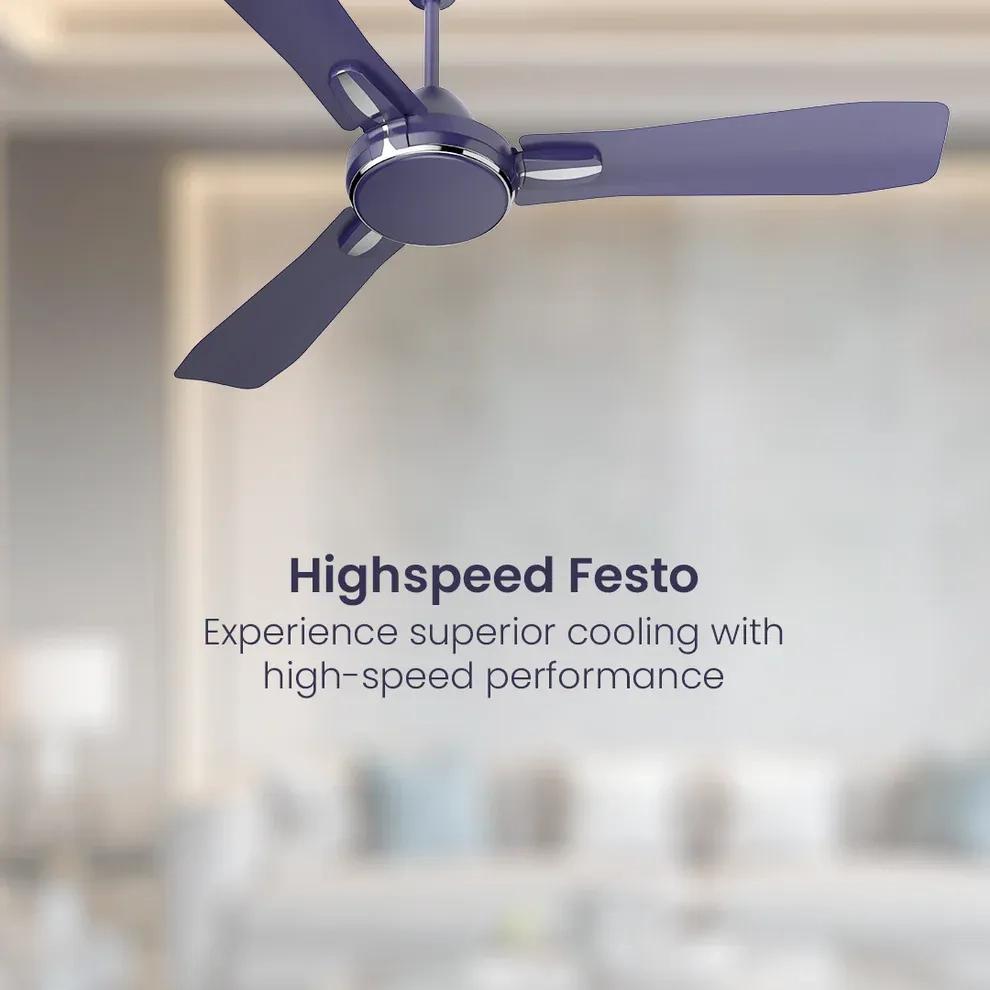 Crompton Premion Festo| Ceiling Fan - 55 Watts - Metallic Blue 1