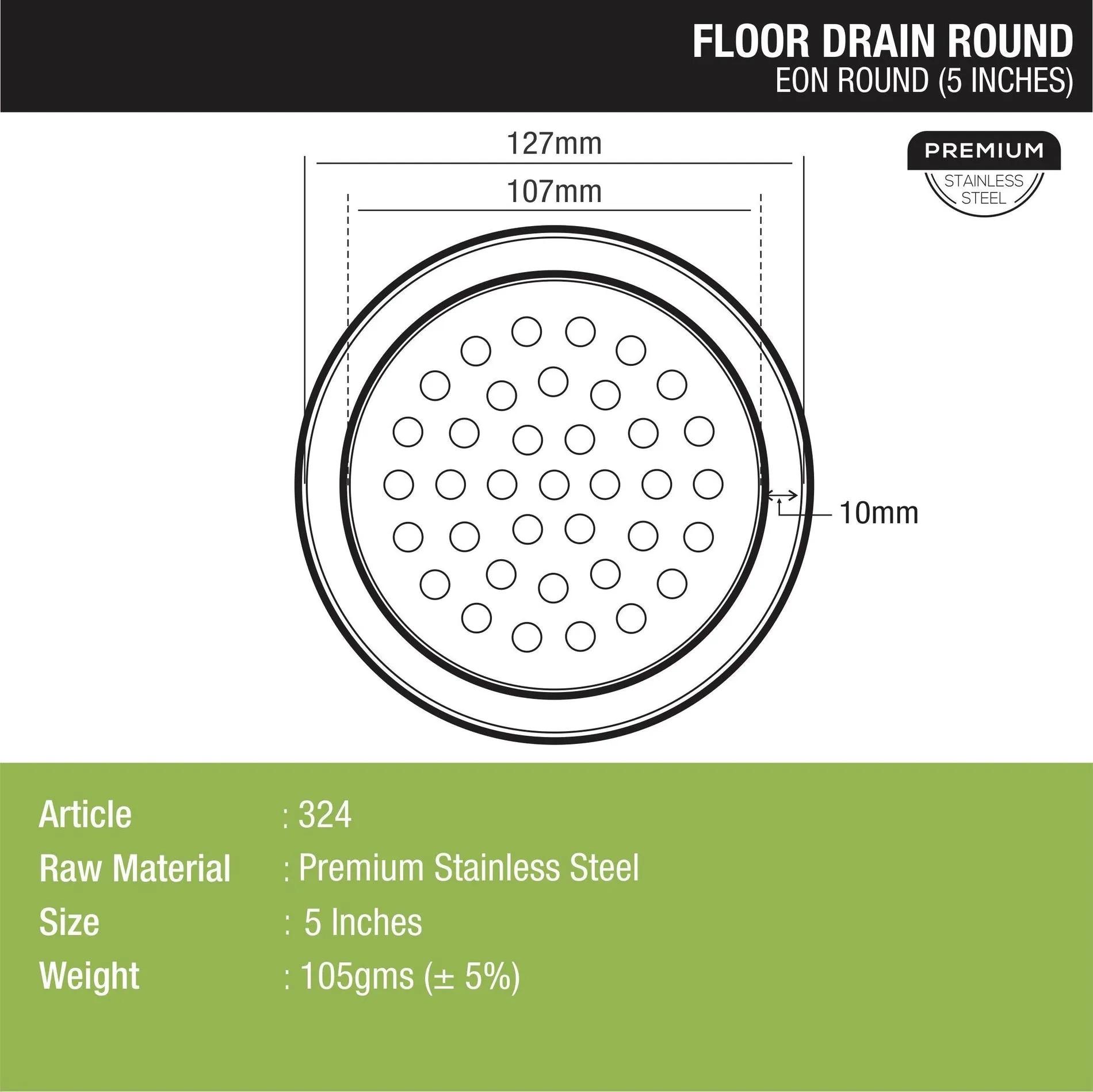 EON Round Floor Drain (5 Inches) 1