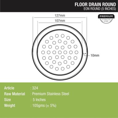 EON Round Floor Drain (5 Inches) 1