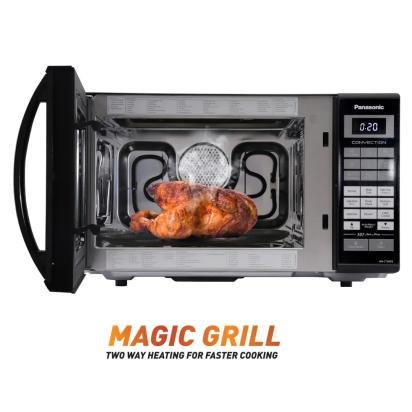Panasonic 27L Convection Microwave Oven (NN-CT645BFDG, Black Mirror, 360 Heat Wrap, Magic Grill, 101 Auto Cook Menus) by Panasonic : Colours available: Black 6 5