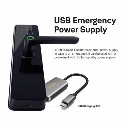 YDME100NxT Smart Door Lock - Black by Yale : Colours available: Black 7 7