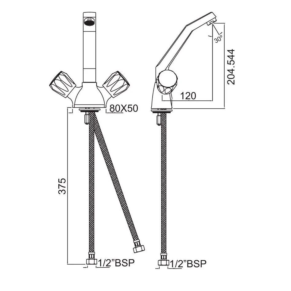 Jaquar Sink Mixer - CON-CHR-319KNB 1