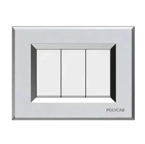 Polycab Valencia - 6m Glass Plates Beveled Levana(Silver Frosted Mirror)