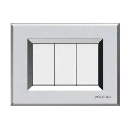 Polycab Valencia - 6m Glass Plates Beveled Levana(Silver Frosted Mirror) by Polycab