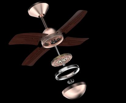 Fybros Stella Ceiling Fan - FF1107AC24 by Fybros : Colours available: Brown 2 1