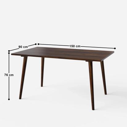 Craftsmill Helena Millie Walnut Dining Table Set by CraftsMill : Colours available: WoodyBrown 4 4