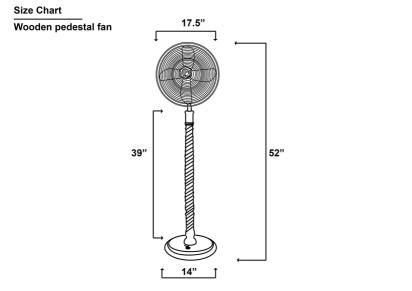 TheFanStudio Pedestal Wooden Fan by The Fan Studio : Colours available: GoldMattPVD, Brown 6 5