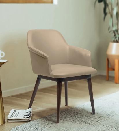 Quito Upholstered Dining Chair - Brown by Pepperfry : Colours available: Brown