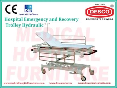 Desco Emergency and Recovery Trolley Hydraulic by Desco : Colours available: White