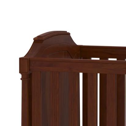 Woodshala Antique Richard Brown Finished Wooden Handmade Cradle 9