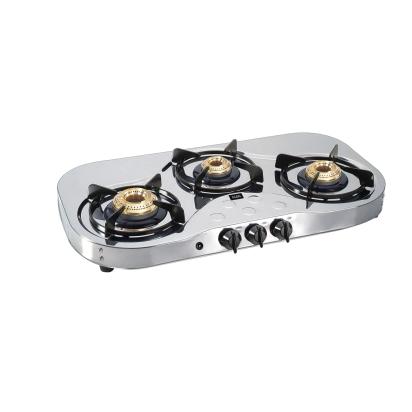 Glen 3 Burner Stainless Steel LPG Gas Stove 72 cm|High Flame Brass Burners|360° Revolving Inlet Nozzle|Manual Ignition|ISI Certified|2 Year Warranty 9