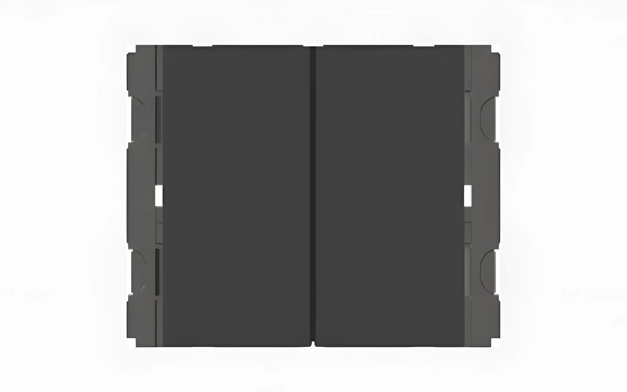 Norisys Charcoal Black Vertical Switches - 2 Gang - Both switches 6A 1 way - 2 Module