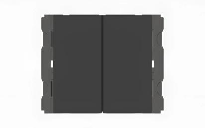 Norisys Charcoal Black Vertical Switches - 2 Gang - Both switches 6A 1 way - 2 Module by Norisys : Colours available: Black