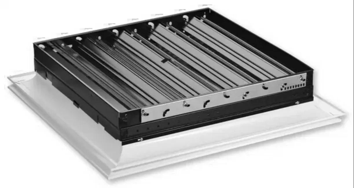 Trox DLQ for Four-Way Horizontal Supply Air Discharge, with Fixed Air Control Blades – Sheet Steel Diffuser Face 3