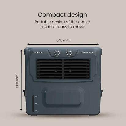 Crompton Zelus Wac 54 Air Cooler - Grey by Crompton : Colours available: Grey 4 3