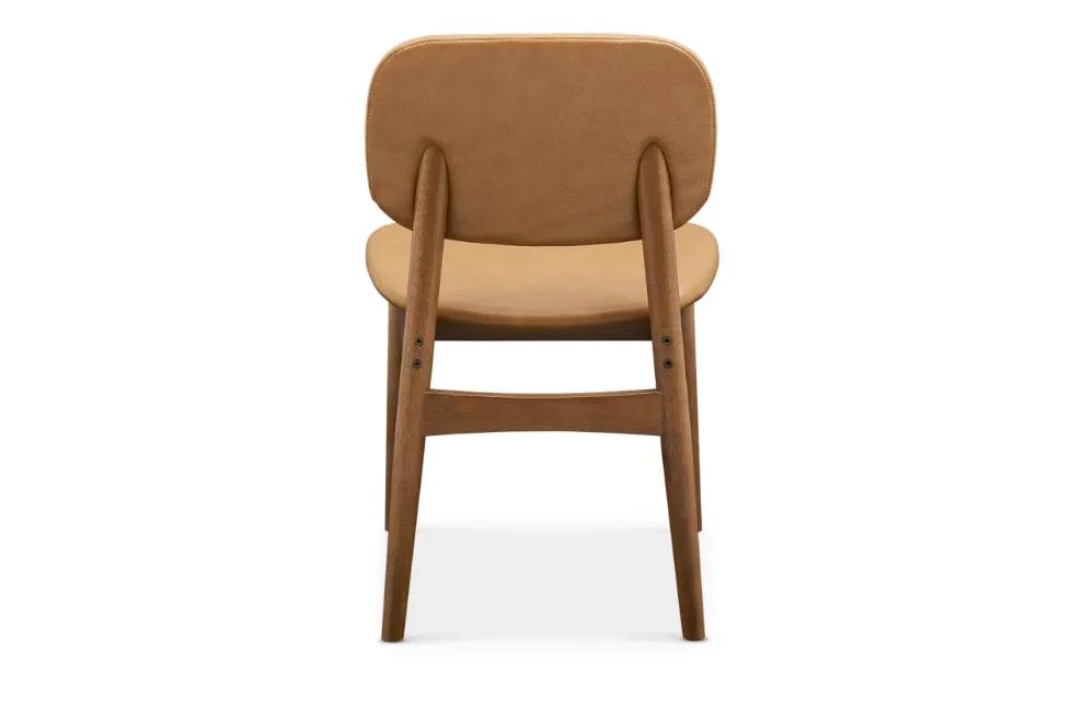 Eyedea Living Kelsey Leather Chair, Walnut Stain 1