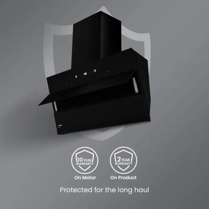 Crompton Eliteo Inclined Filterless Chimney 90cm by Crompton : Colours available: Black 13 5