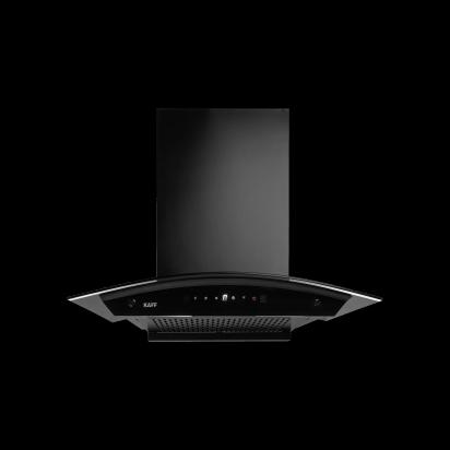 Kaff MAINZ DHC 60/75/90 Kitchen Chimney, Black Glass and Digital Display (90 cm) by Kaff : Colours available: Black 5 1