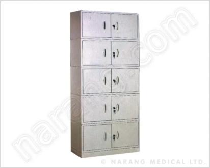 Narang Medical HF2557 : 10 Locker Cabinet by Narang Medical Limited for Hospital : Colours available: GoldDust