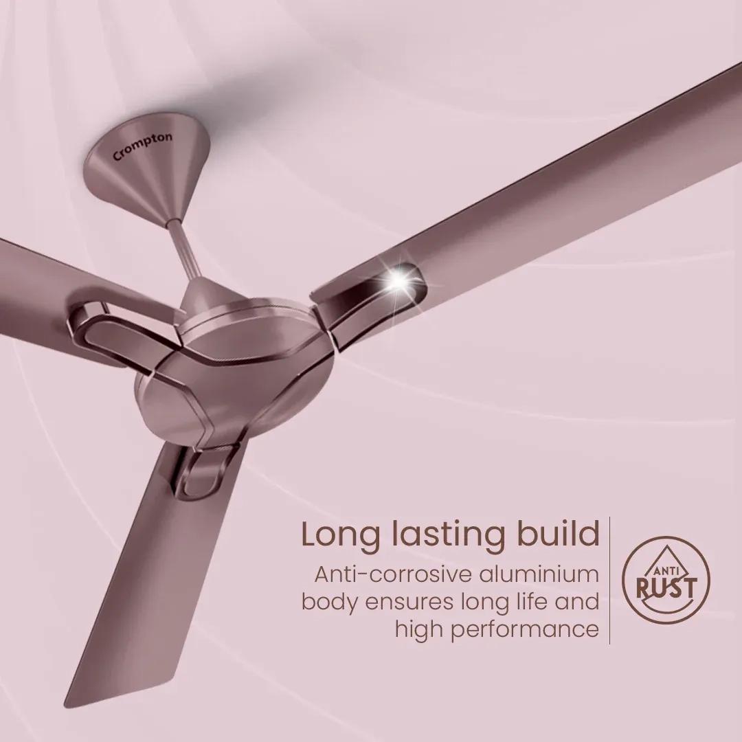 Crompton High Speed Gianna | Star Rated Ceiling Fan - Rose Ash 2