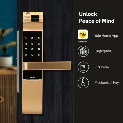 YDM 4109- A Series Biometric Smart Lock Gold by Yale 5 2