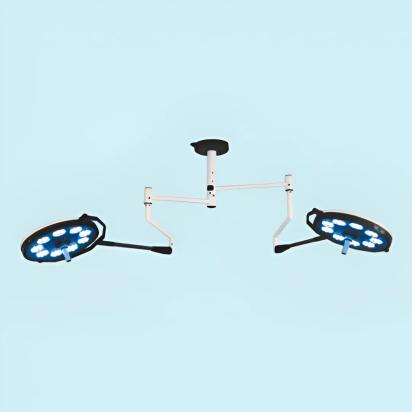 Indo Surgicals OT Light LED Ceiling Twin Model by IndoSurgicals for Hospital : Colours available: Silver