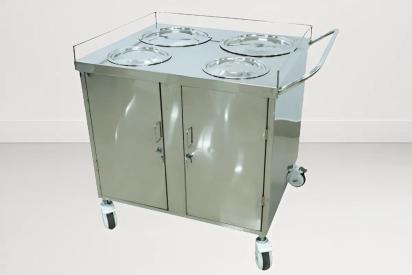 SI Surgical Hospital Food Trolly - SIS-2016F by SI Surgical for Hospital : Colours available: Chrome 1 1