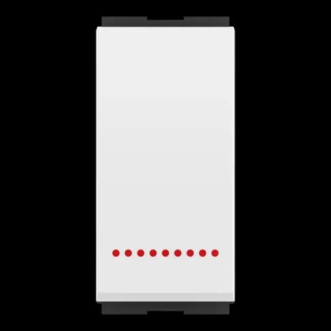 GM Modular Smart Switch 10AX 1 Way Switch with Indicator (LED) AA 1 002 - Glossy White