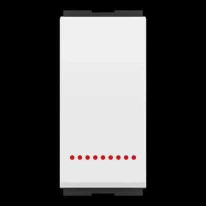 GM Modular Smart Switch 10AX 1 Way Switch with Indicator (LED) AA 1 002 - Glossy White by GM Modular : Colours available: White