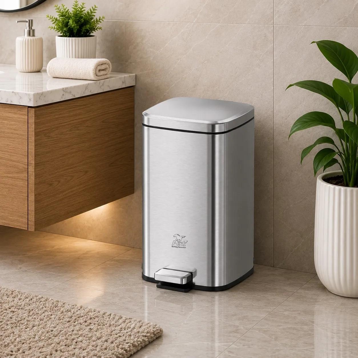 Perk Stella Dustbin 12 Litre -  Matt Steel